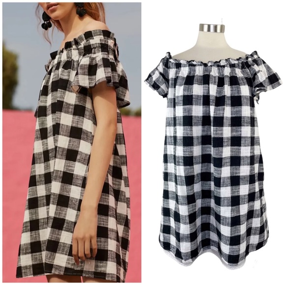 Anthropologie Dresses & Skirts - Anthropologie | Corey Lynn Calter Buffalo Plaid Linen Blend Dress Size L